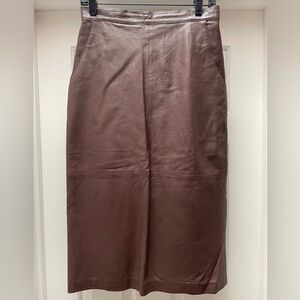 Echtes Leder faux leather skirt.